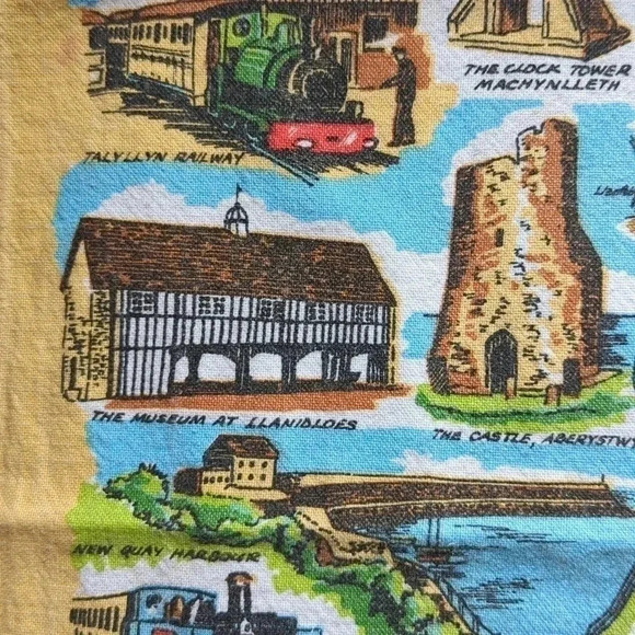Vintage  Wales Tea Towel - Picture 6 of 10